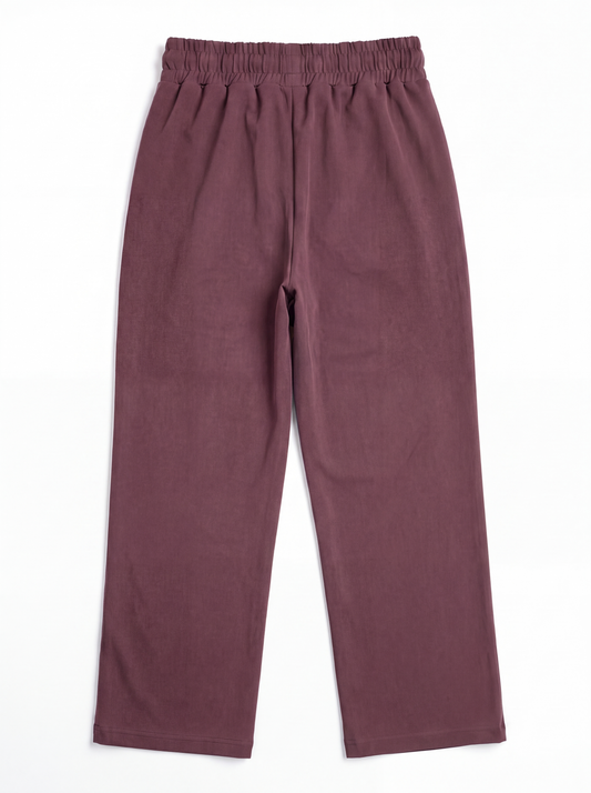 Essential Wide Pants (Burgundy) | بنطلون رياضي واسع
