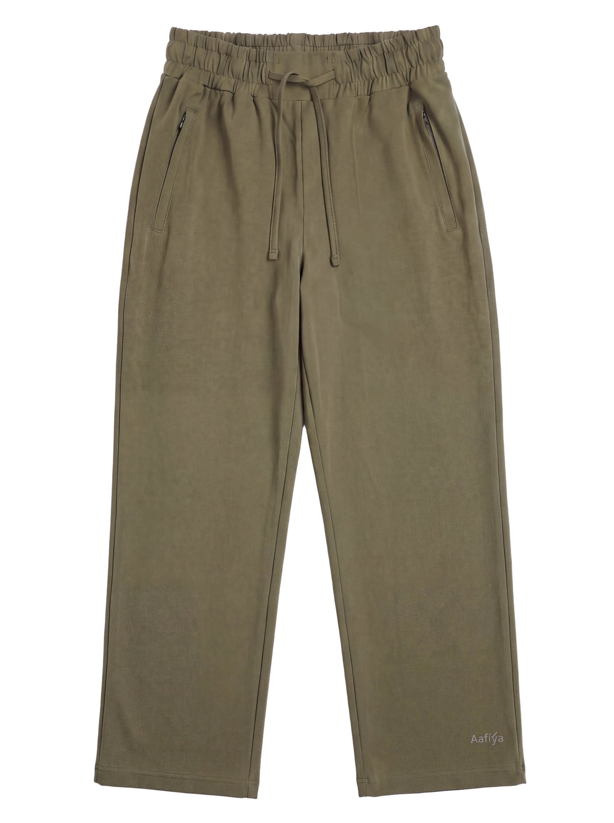 Essential Wide Pants (Olive) | بنطلون رياضي واسع