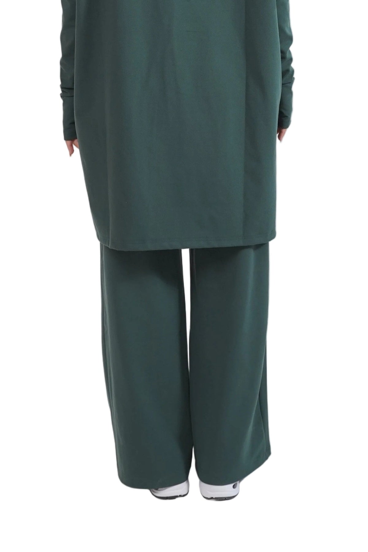 Aafiya Studio Essential Layered Tee in Deep Lagoon (dark teal) – view 2