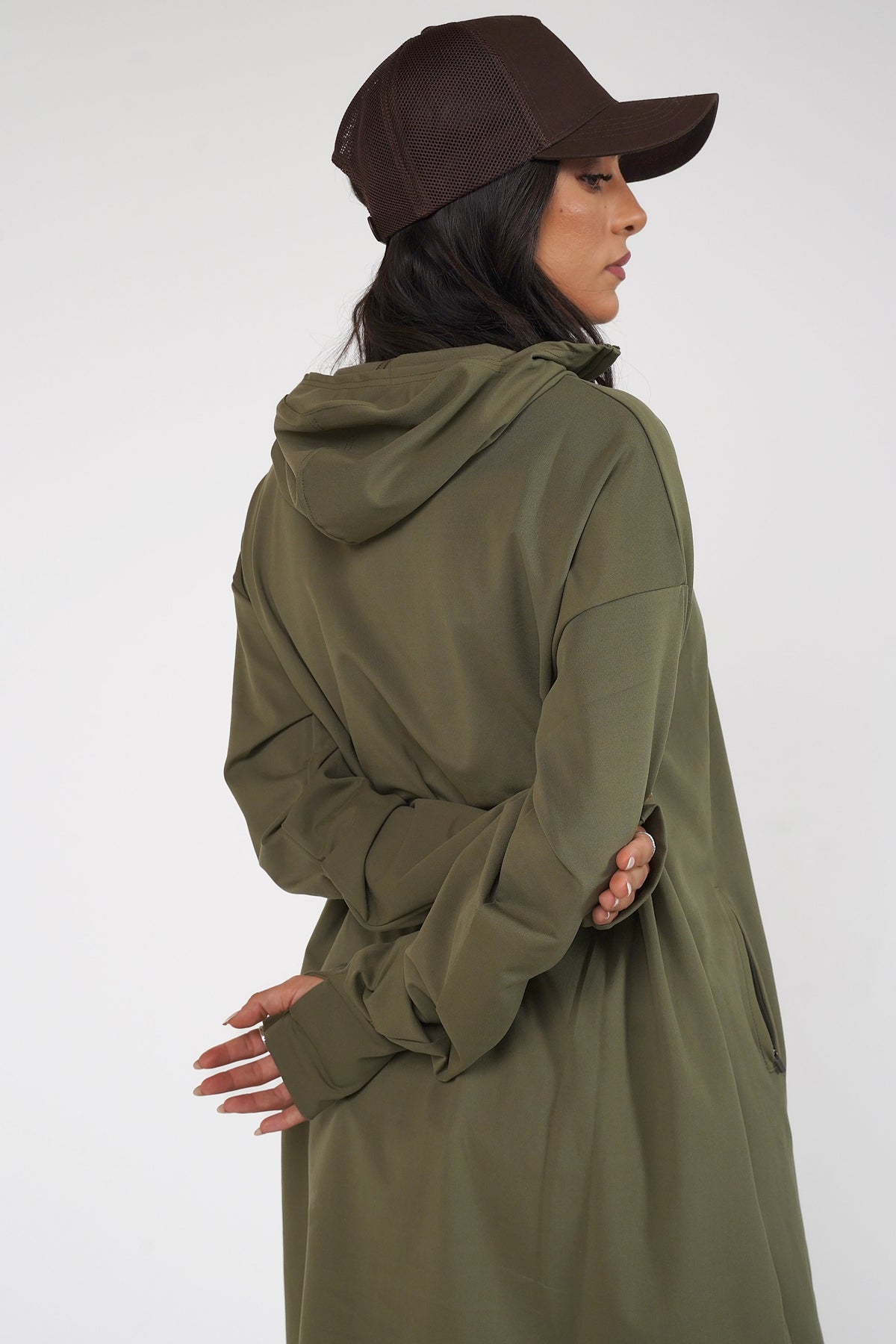 Aafiya Studio Essential Flow Tunic in Olive Clay – view 5