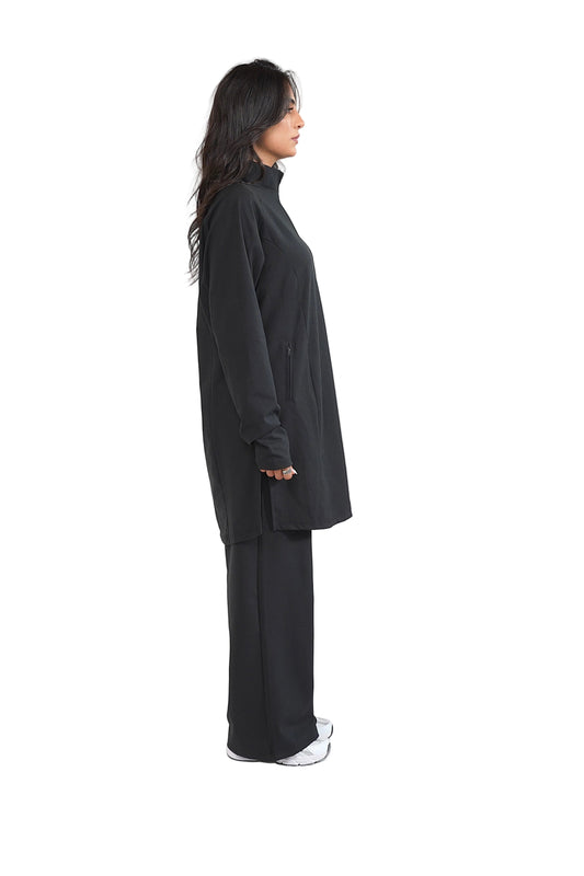 Aafiya Studio Essential Line Tunic in Midnight Veil (black) – view 2