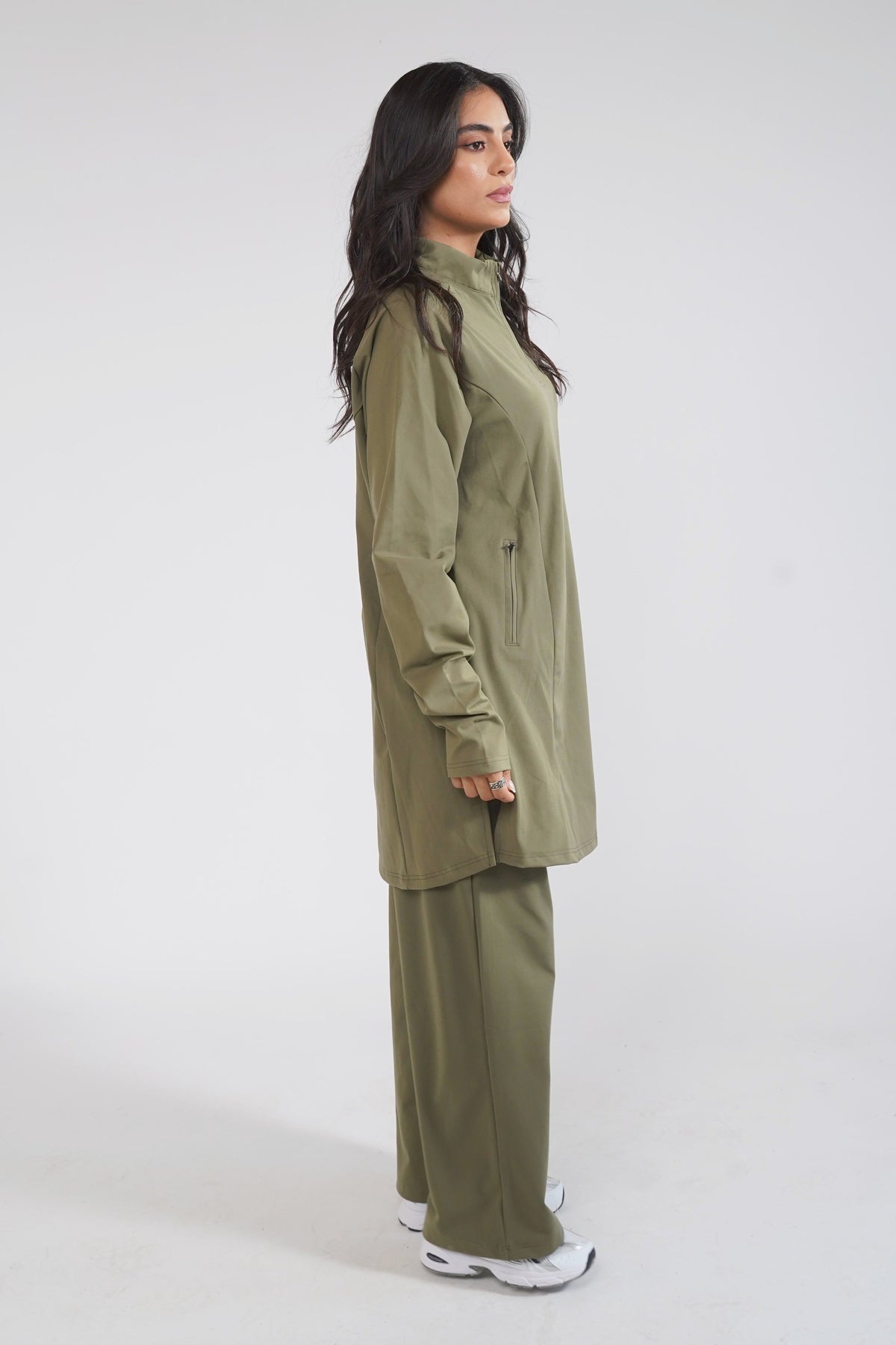 Aafiya Studio Essential Line Tunic in Olive Clay – view 3
