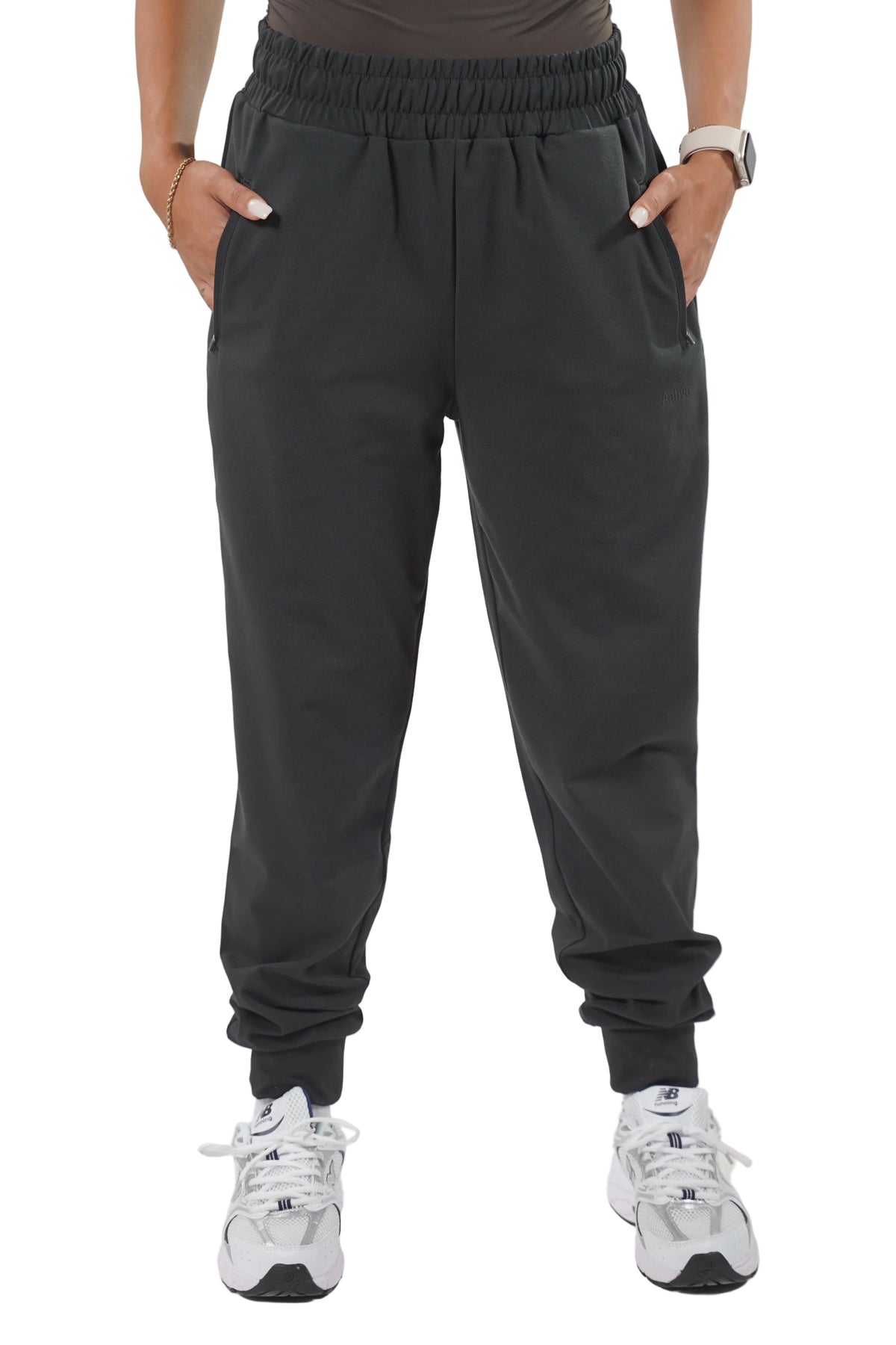 Aafiya Studio Essential Flow Pants in Midnight Veil (black) – view 3