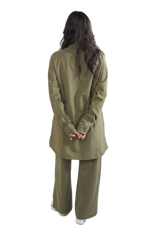 Aafiya Studio Essential Line Tunic in Olive Clay – view 2