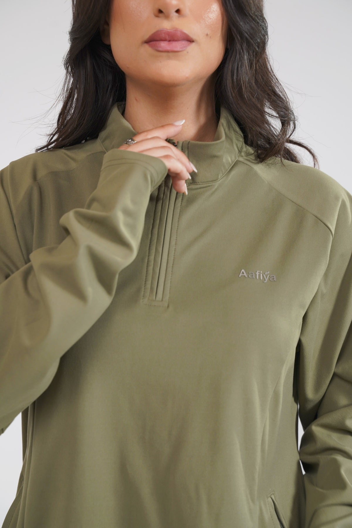 Aafiya Studio Essential Line Tunic in Olive Clay – view 5