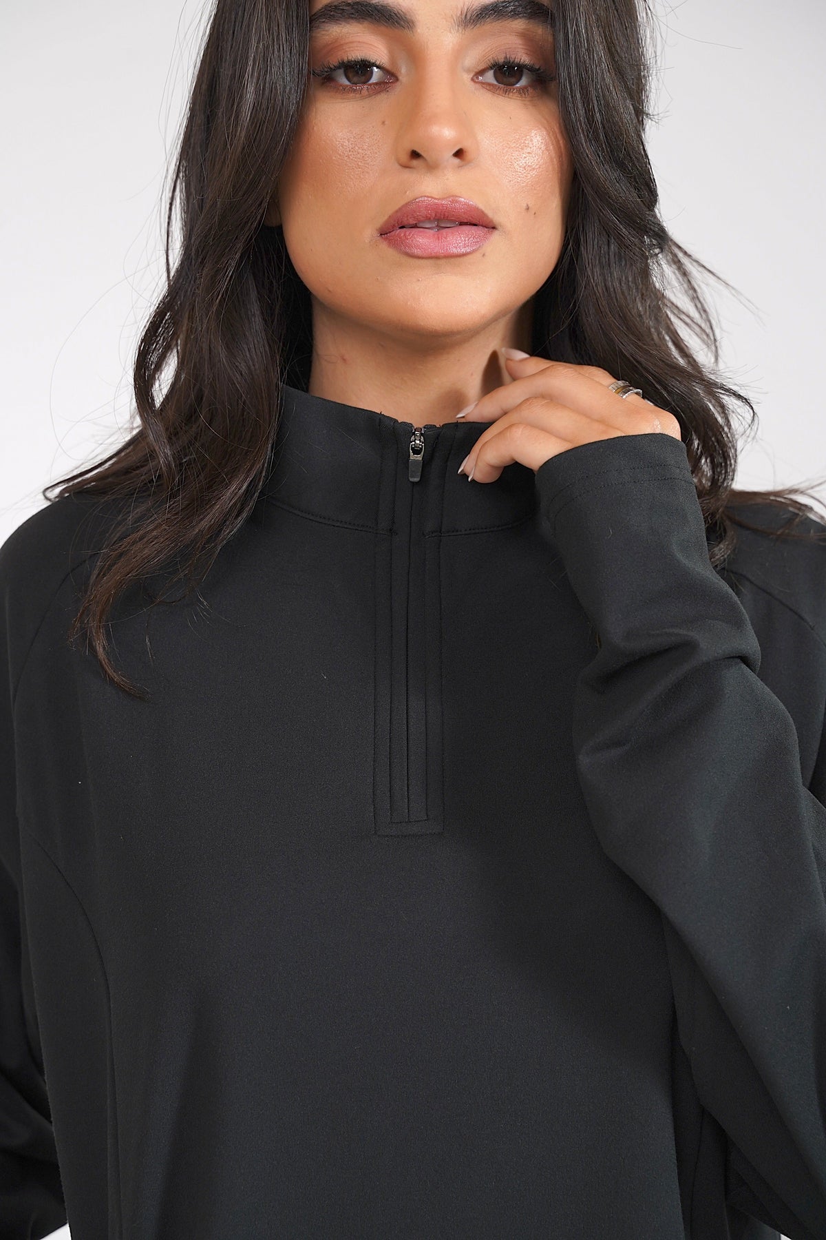 Aafiya Studio Essential Line Tunic in Midnight Veil (black) – view 7
