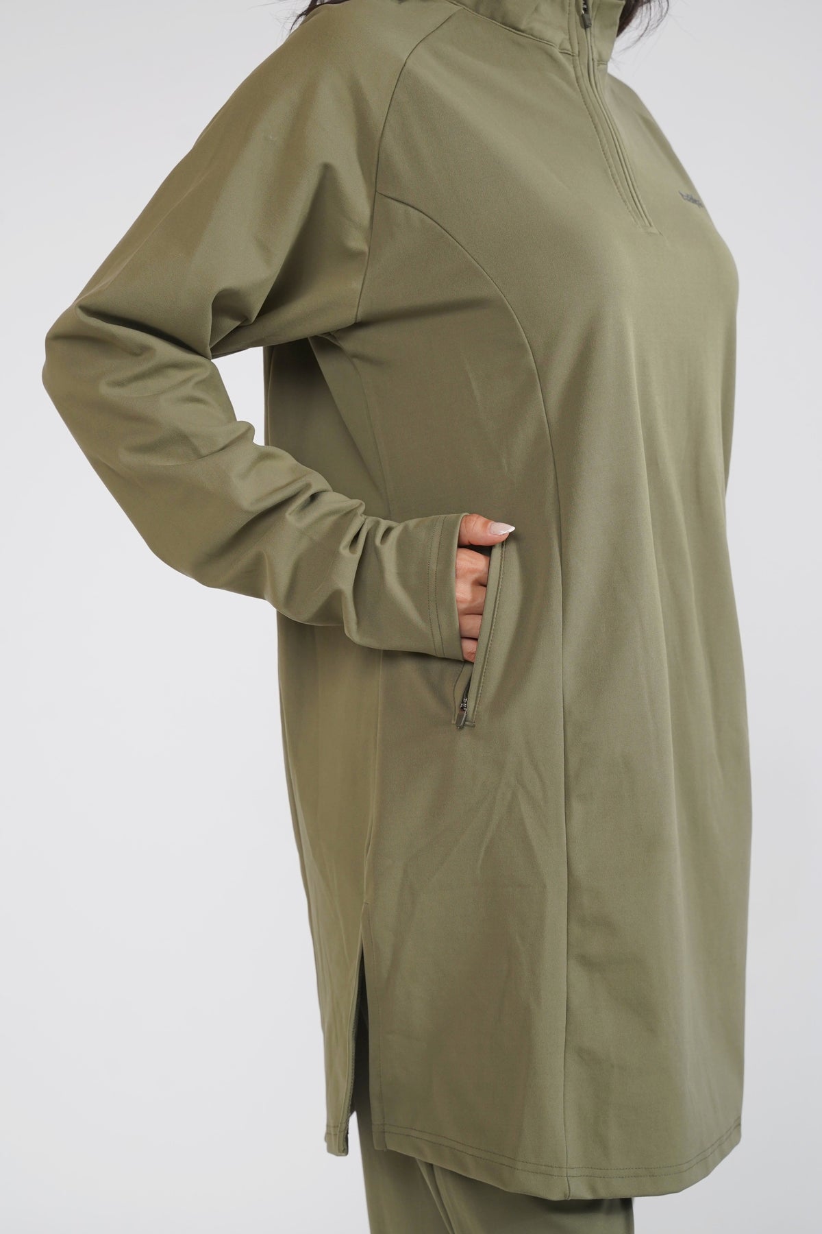 Aafiya Studio Essential Line Tunic in Olive Clay – view 4