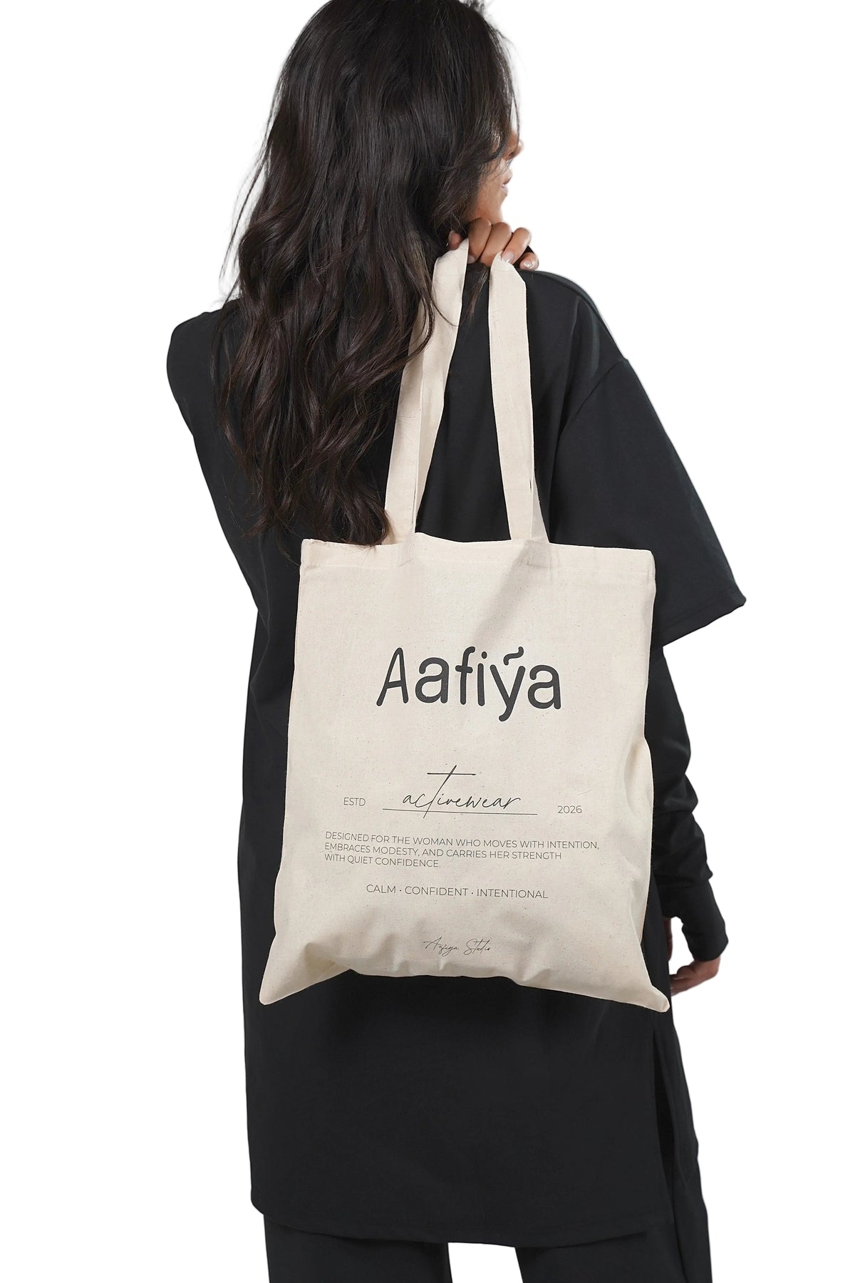 Aafiya Studio Cotton Canvas Tote Bag – view 2