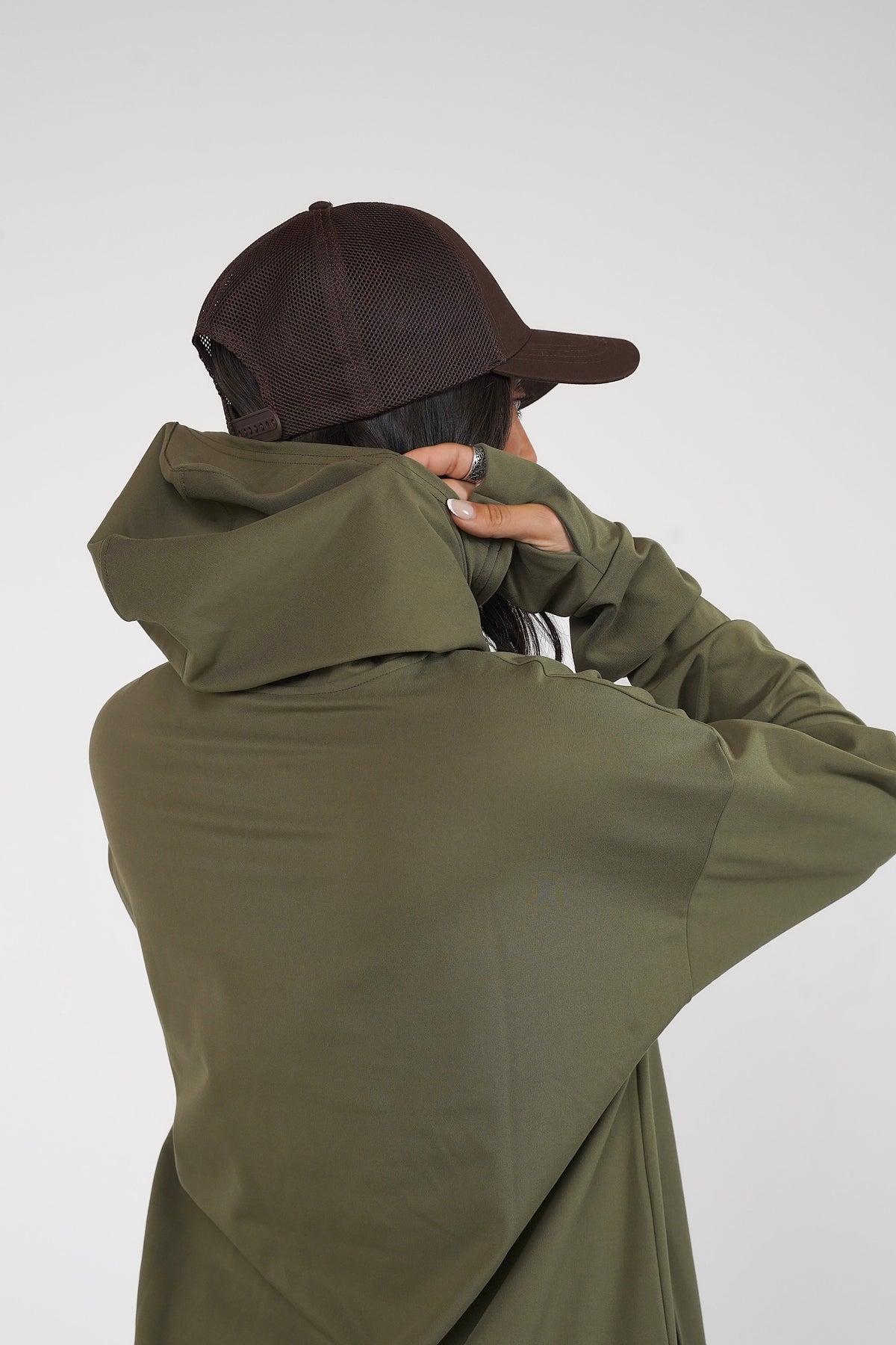 Aafiya Studio Essential Flow Tunic in Olive Clay – view 6