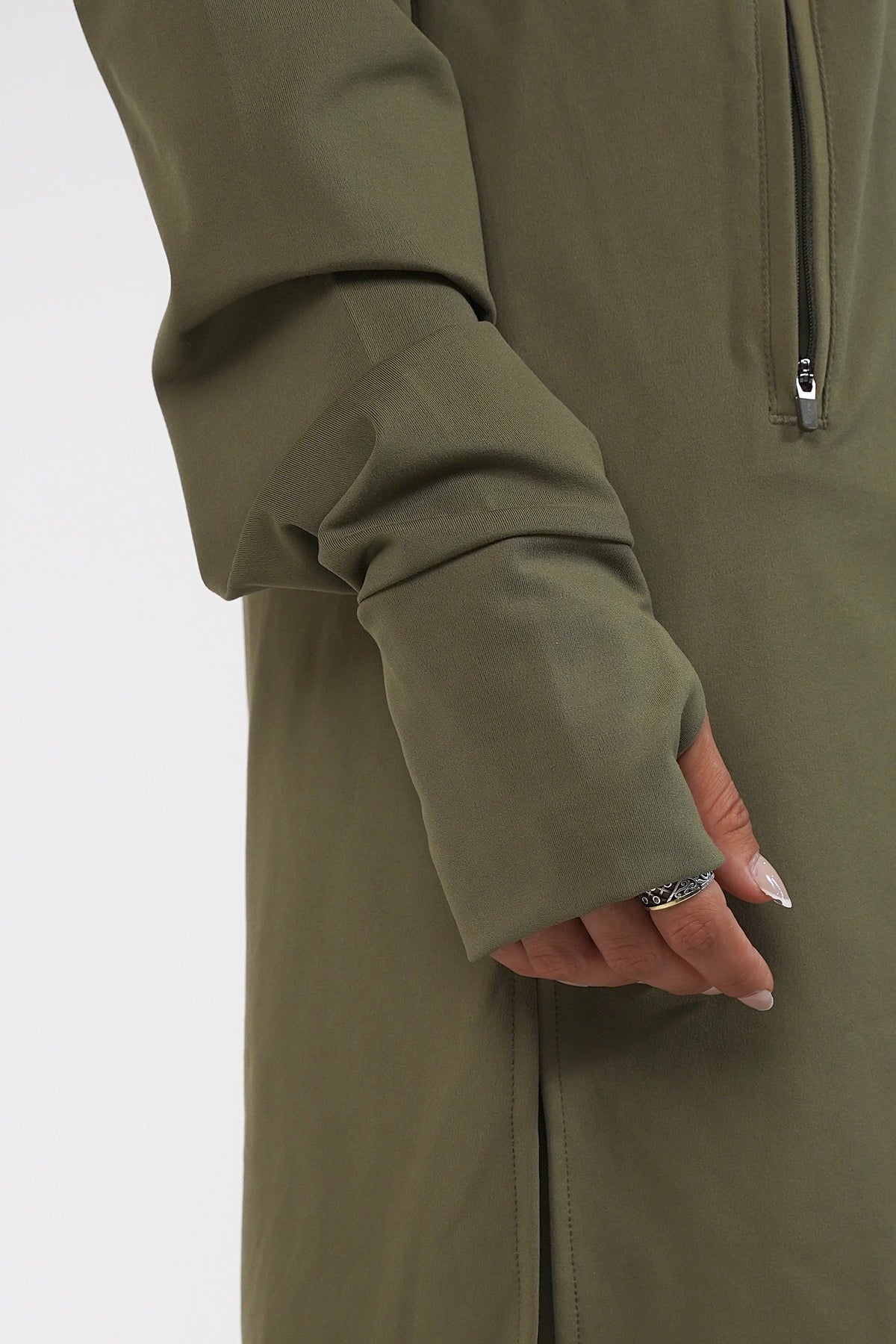 Aafiya Studio Essential Flow Tunic in Olive Clay – view 7