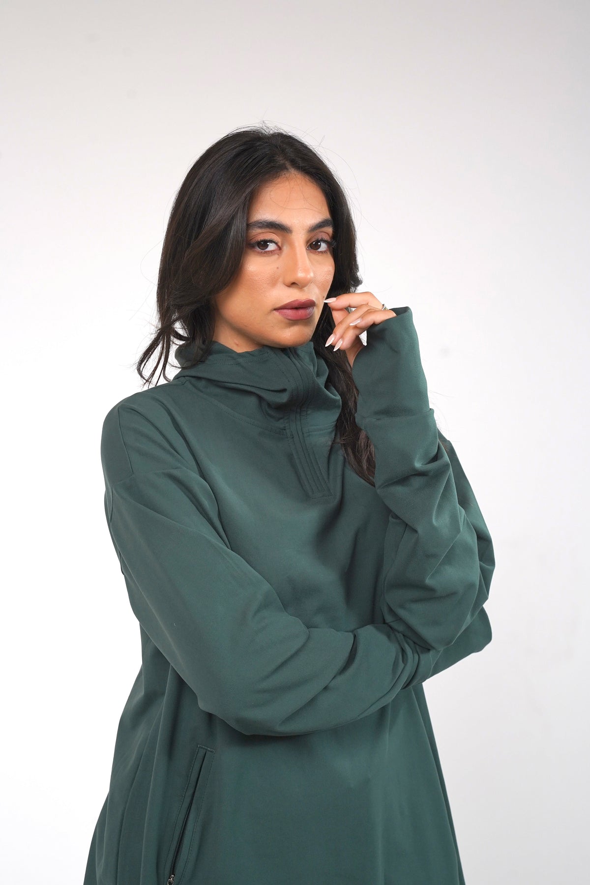 Aafiya Studio Essential Flow Tunic in Deep Lagoon (dark teal) – view 5