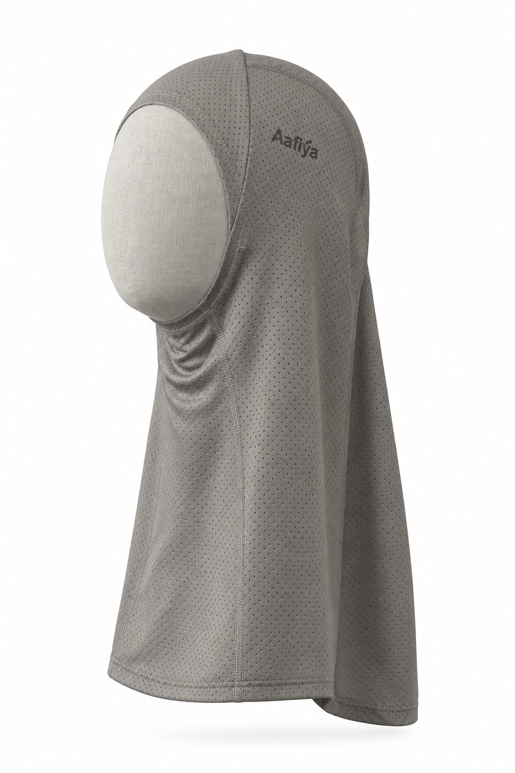 Aafiya Studio Core 01 Sport Hijab in Desert Mist (stone) – detail view