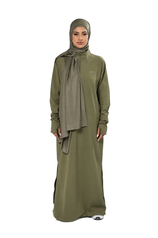 Essential Sport Abaya (Olive) | عباية رياضية