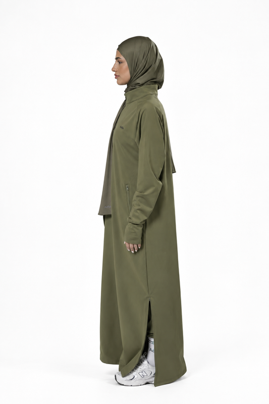 Essential Sport Abaya (Olive) | عباية رياضية