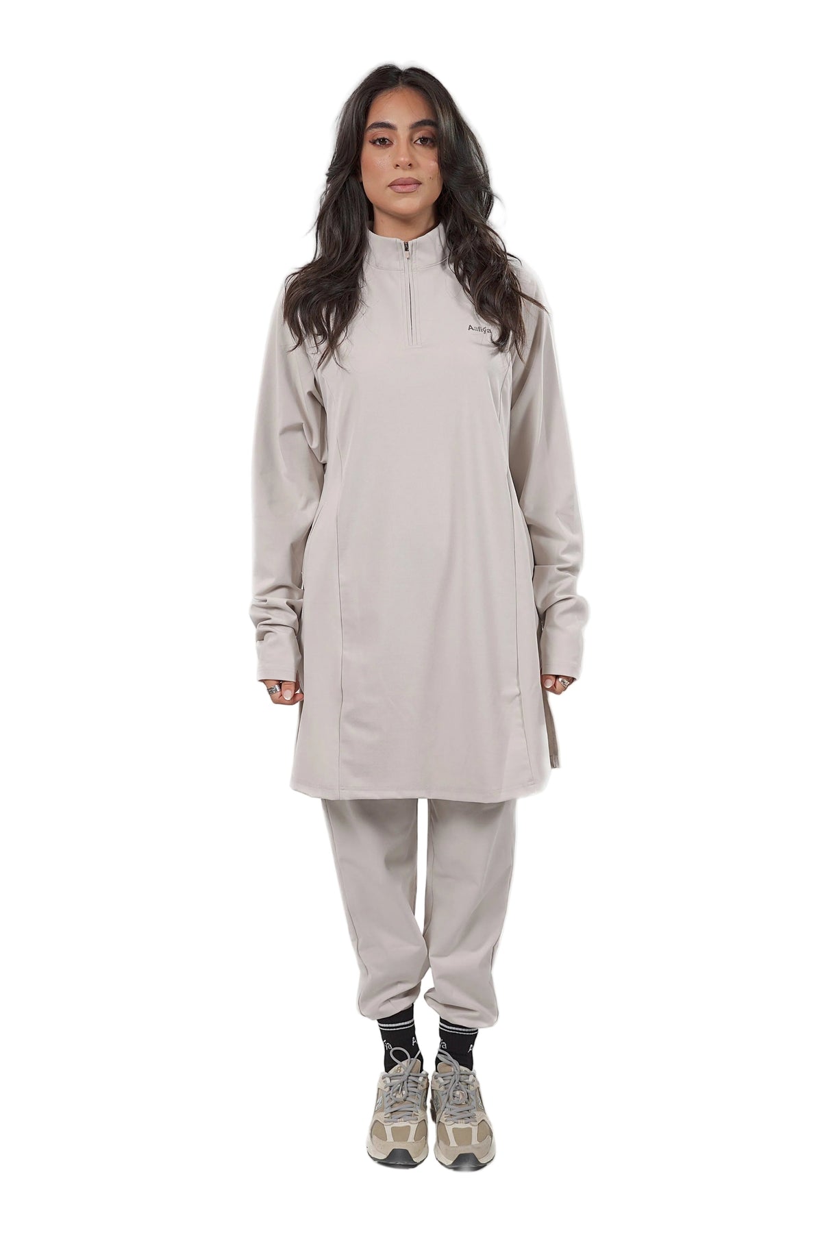 Aafiya Studio Essential Line Tunic in Desert Mist (stone)