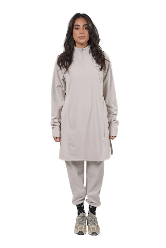 Aafiya Studio Essential Line Tunic in Desert Mist (stone)