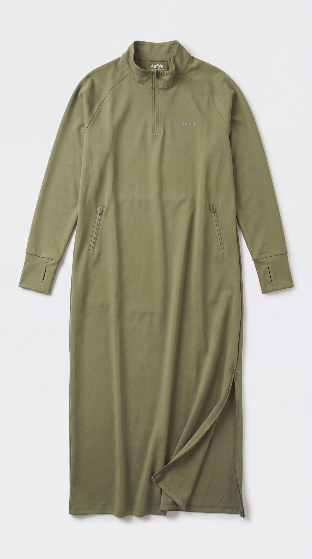 Aafiya Studio Essential Sport Abaya in Olive Clay – view 6