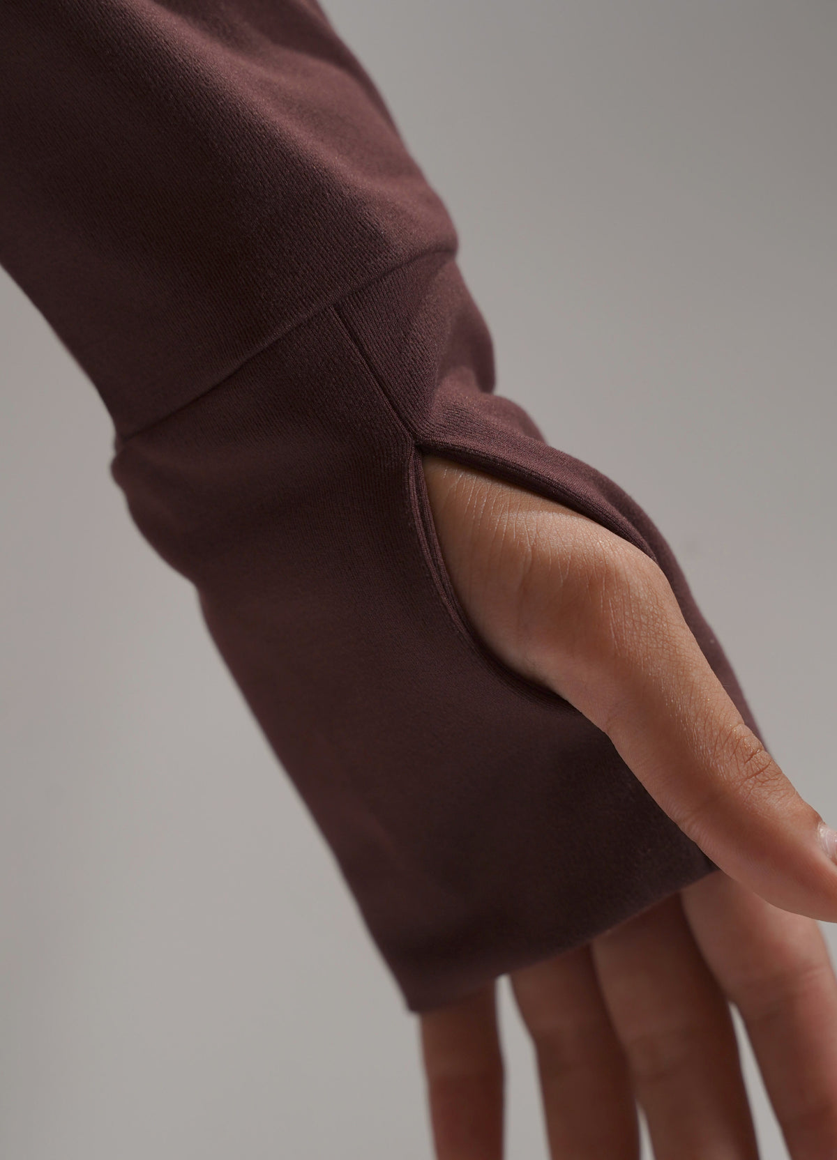 Aafiya Studio Essential Sport Abaya in Bordeaux Ember (burgundy) – view 5