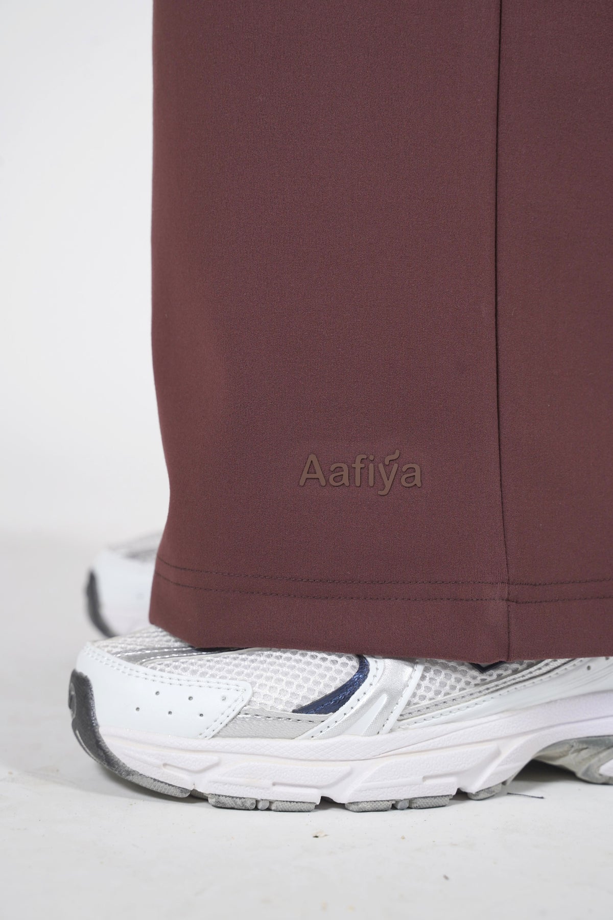 Aafiya Studio Essential Wide Pants in Bordeaux Ember (burgundy)