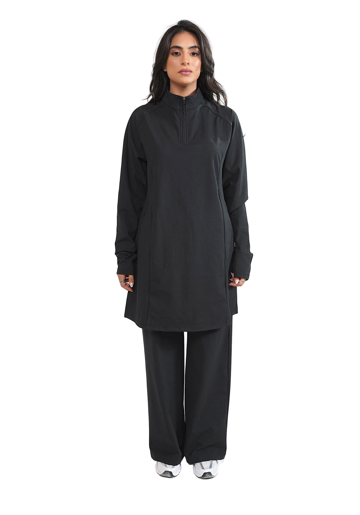 Aafiya Studio Essential Line Tunic in Midnight Veil (black)