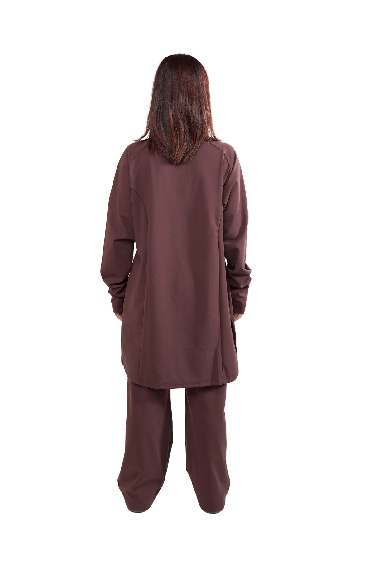 Aafiya Studio Essential Line Tunic in Bordeaux Ember (burgundy) – view 2