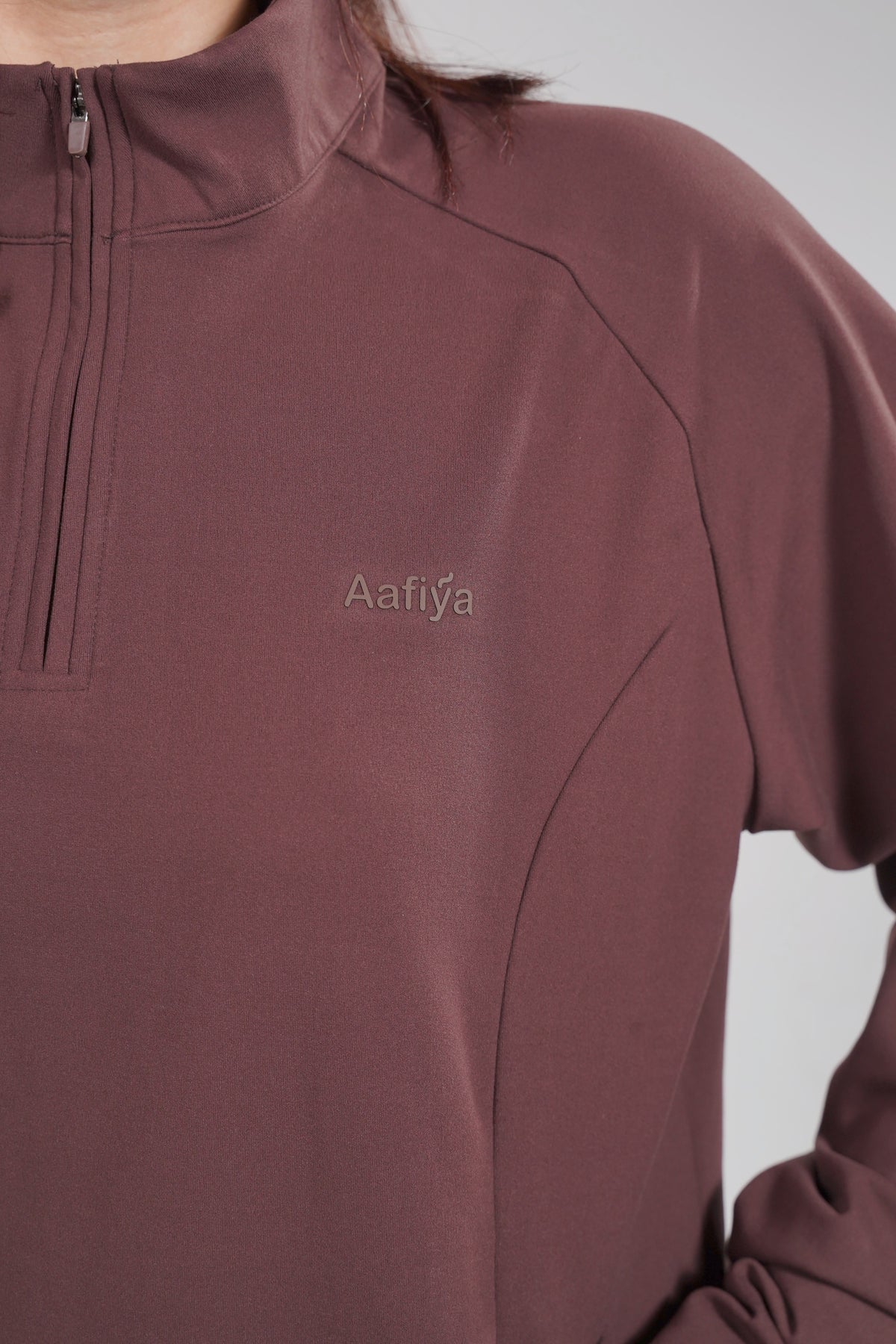Aafiya Studio Essential Line Tunic in Bordeaux Ember (burgundy) – view 5