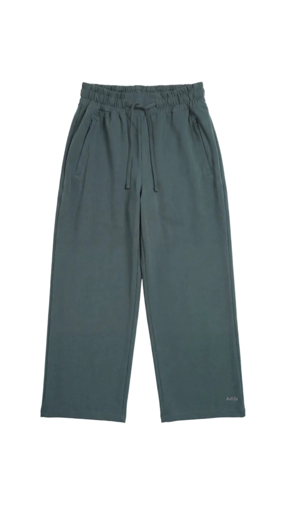 Aafiya Studio Essential Wide Pants in Deep Lagoon (dark teal)