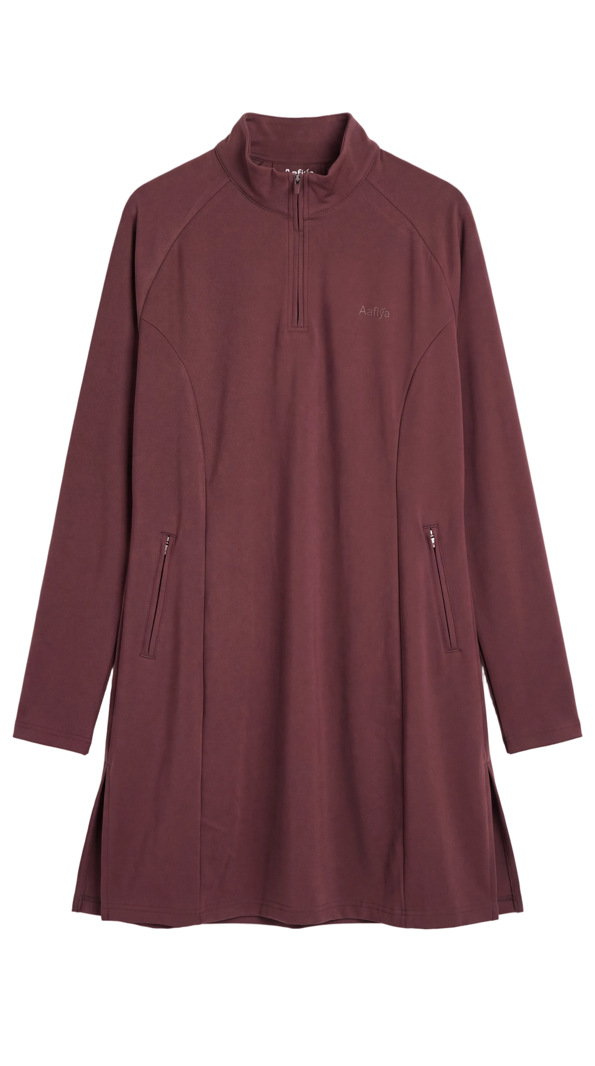 Aafiya Studio Essential Line Tunic in Bordeaux Ember (burgundy) – view 6