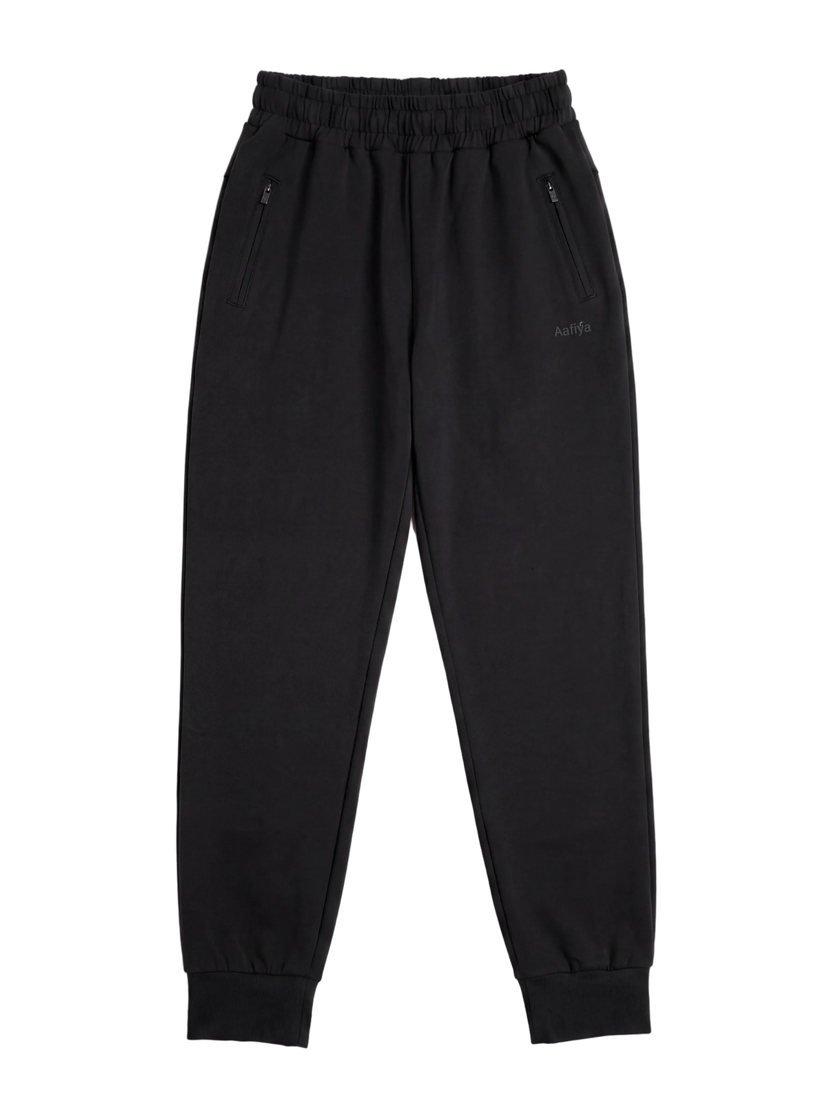 Aafiya Studio Essential Flow Pants in Midnight Veil (black)