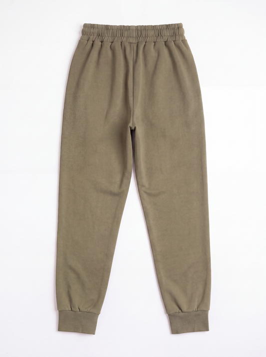 Aafiya Studio Essential Flow Pants in Olive Clay – view 2