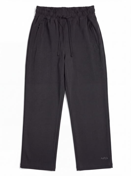 Essential Wide Pants (Black) | بنطلون رياضي واسع